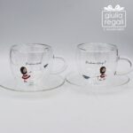 Set 2 tazzine con piattini La Tipa per Cuorematto