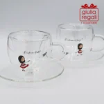 Set 2 tazzine con piattini La Tipa per Cuorematto