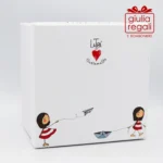 Scatola Set 2 tazzine con piattini La Tipa Cuorematto