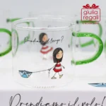 Set 6 tazzine in vetro La Tipa per Cuorematto 80 ml