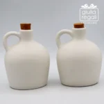 Set olio e aceto in ceramica con scritte decorative