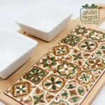 Tagliere con 2 piattini Cuorematto linea Amalfi