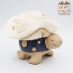 Tartaruga portaoggetti in porcellana con lavetta - stile marino