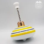 Trottola in porcellana con ingranaggio Gialla - immagine 2