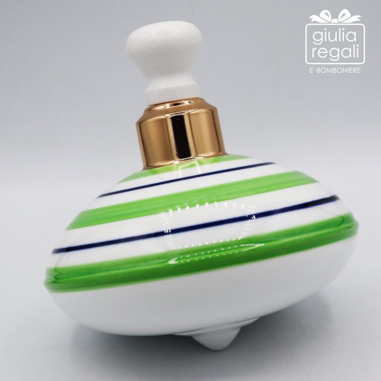Trottola profumatore in porcellana Verde