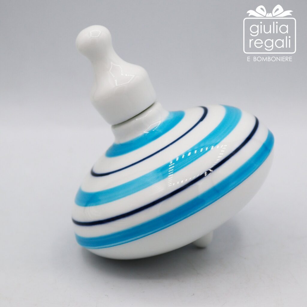 Trottola profumatore in porcellana Celeste