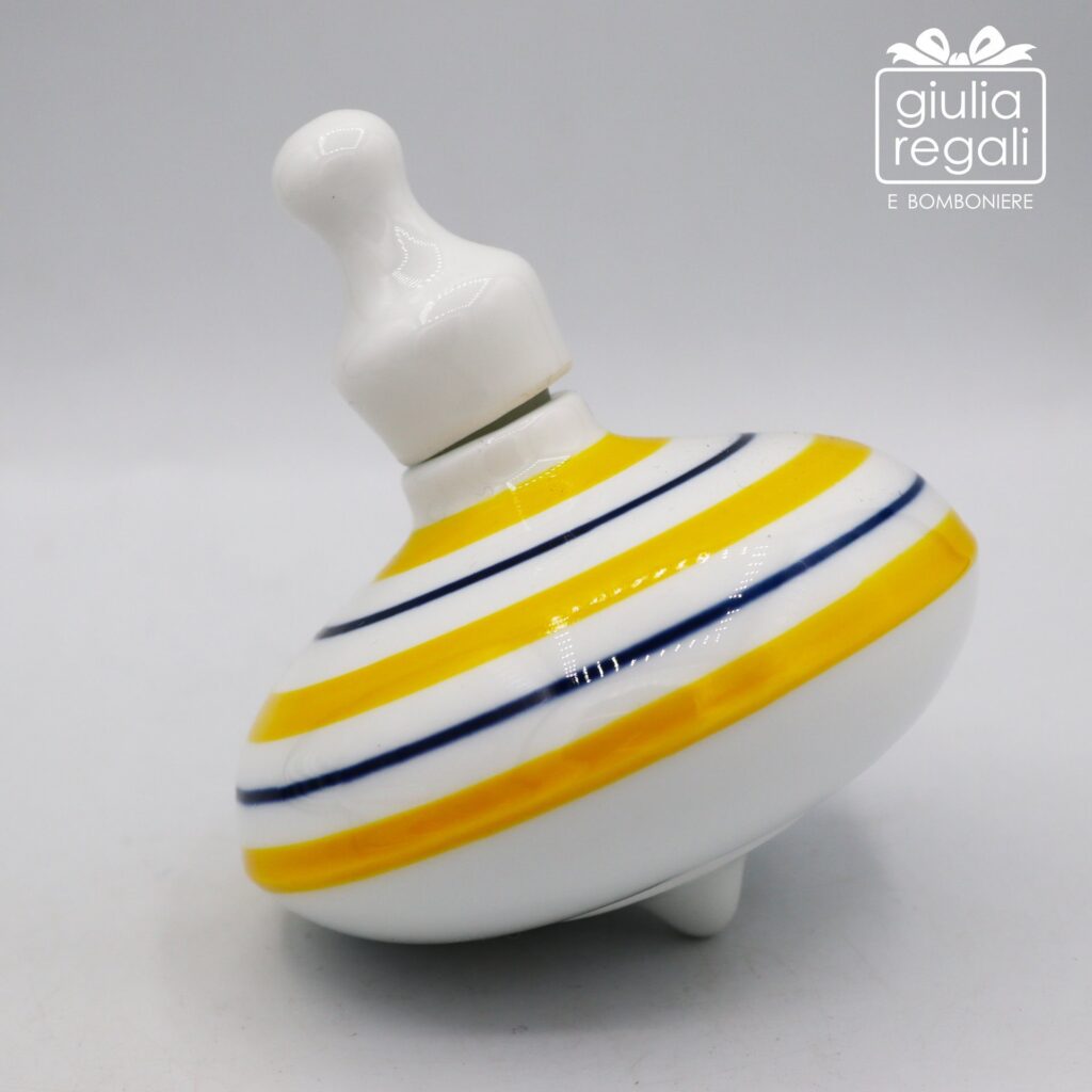 Trottola profumatore in porcellana Gialla
