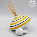 Trottola profumatore in porcellana Gialla