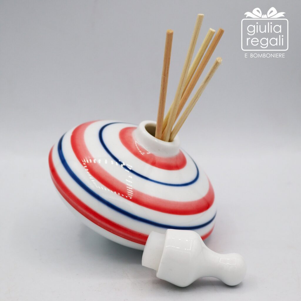 Trottola profumatore in porcellana Rossa