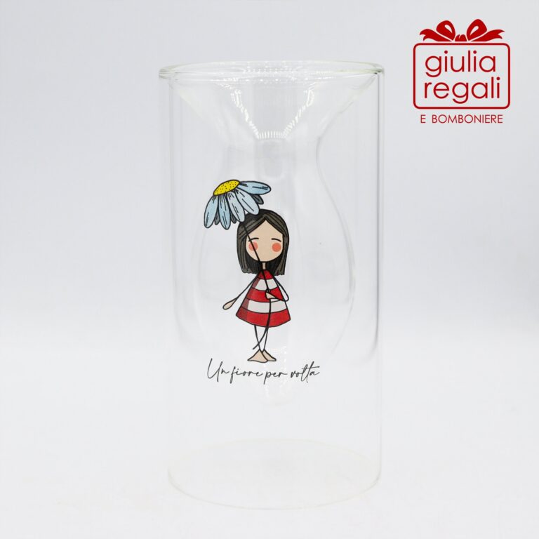 Vaso portafiori in vetro La Tipa Cuorematto