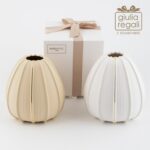 Vaso in porcellana con linea oro 15,6x16 cm Inoka Home Milano