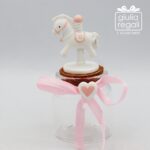 Barattolino plex cavallino giostra rosa