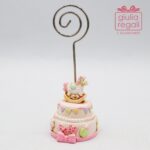 Clip portafoto segnaposto torta con cavallino