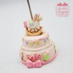 Clip portafoto segnaposto torta con cavallino - immagine 2