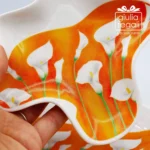 Piattini in porcellana con calle 3 forme assortite