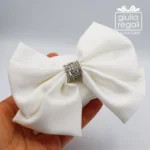 Sacchetto in stoffa con fiocco e strass