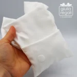 Sacchetto in stoffa con fiocco e strass