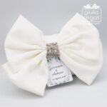 Sacchetto in stoffa con fiocco e strass