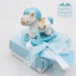 Cavallino a dondolo porcellana celeste 5 cm