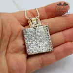 Collana lunga Made in Italy antracite e oro rosato