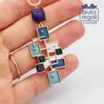 Collana lunga Made in Italy blu e turchese