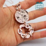 Collana lunga Made in Italy turchese e oro rosato - immagine 5