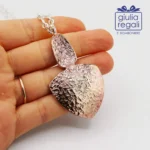 Collana made in italy blu lilla acquamarina